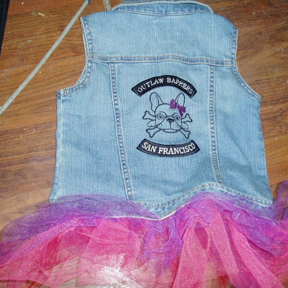 Fall Denim Dog Biker Jacket - Picture 3 of 4